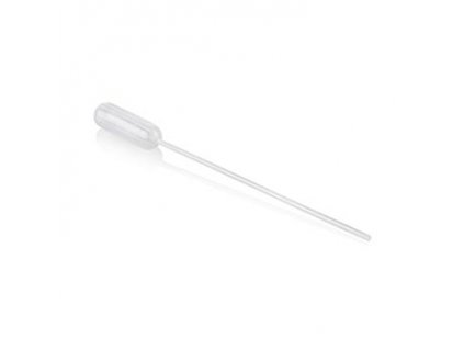 Micro-pasteurova pipeta, bez stupnice, sací objem 3 ml, 15 cm dlouhá, plast, 500 ks