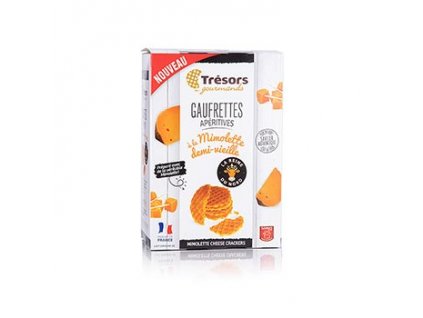 Barsnack Trésors - Gaufrettes, francouzské mini vafle se sýrem mimolette, 60 g
