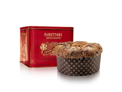 Vánoční dort Panettone Classic, plechová dóza Pattinatori, Lazzaroni, 3 kg