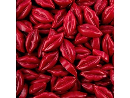 Hot Lips, červené čokoládové pusinky, 3 x 1,5 cm (77564), 177 ks