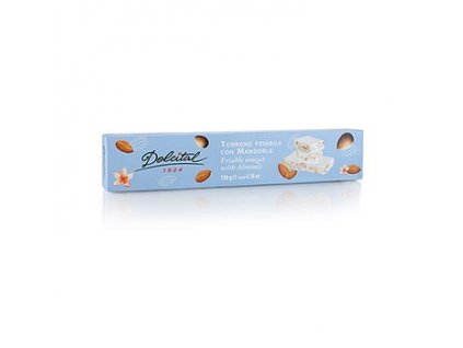Italský turrón - kousky mandlí, pevná tyčinka, 130 g