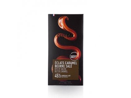 Čokoládová tabulka Caramel Beurre Sale 45% kakaa, mléčná čkokoláda, Michel Cluizel (12371), 100 g