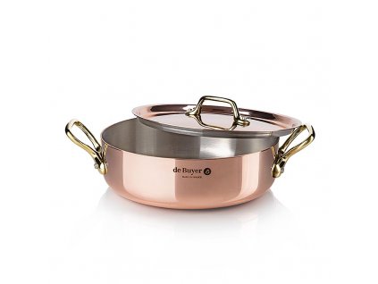 Inocuivre kastrol s poklicí, měděný, ø 20cm, de Buyer (6446.20), 1 ks