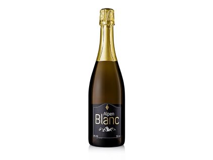 Šumivé víno Alpen Blanc vyrobené z nealkoholického vína (šumivé víno), 750 ml