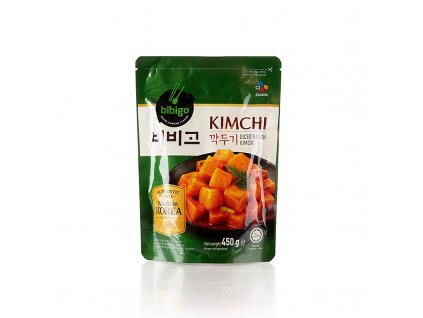 Kim Chee - eingelegter Rettich , in Würfeln, eingelegt, Bibigo, 450 g