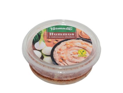 Hummus s restovanou cibulkou Varmuža
