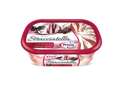 Stracciatella zmrzlina s toppingem černá třešeň 9 x 900 ml