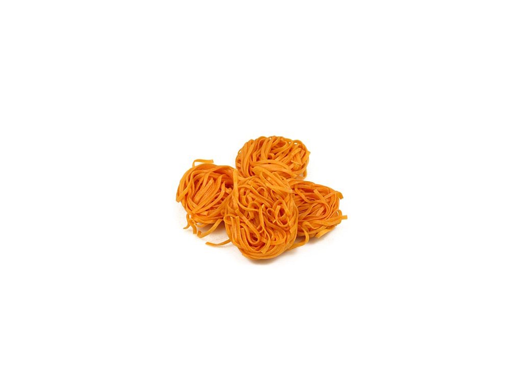 Frische Tagliarini mit Tomate, rot, Bandnudel, 3mm, von Sassella, 500 g