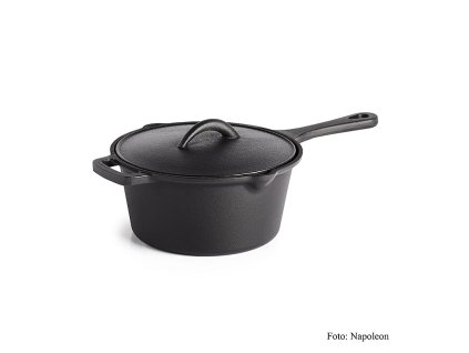 50719 napoleon grilovaci prislusenstvi hrnec na omacku s poklici litina 18cm 2l 1 ks