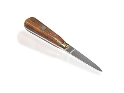 Austern-Messer, Edelstahl, edler Holzgriff, schwere Qualität, Klinge 6,5cm, St