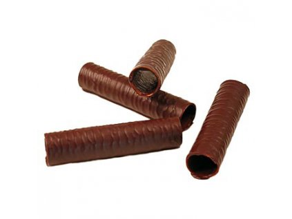 Hohlhippen, innen und außen mit Schokolade überzogen, 10,5cm lang, ř 2,5cm, 100 St