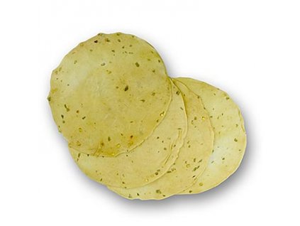 Pappadums, mit grünen Chilis gewürzt,  ca. ř 18cm, ca. 16 St, 200 g