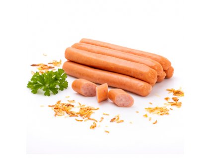 3754 1 klobasa s restovanou cibulkou