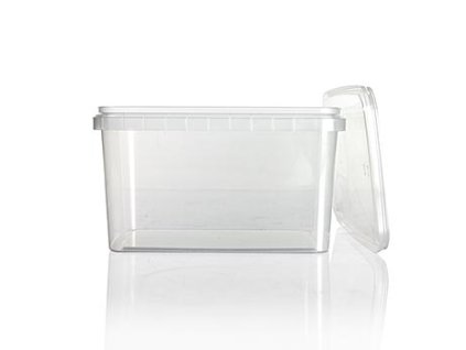 Kunststoffdose ''RectAcup'', rechteckig, mit Deckel, 191x128x160mm, 1800 ml, 1 St