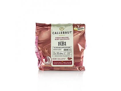Ruby - růžová čokoláda, 33,6 % kakaa, pecky, Callets Couverture, Callebaut, 400 g