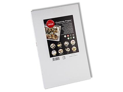 Saga Kochpergament (Backpapier), auf 53 x 32,5cm geschnitten, im Spender, 500 Blatt