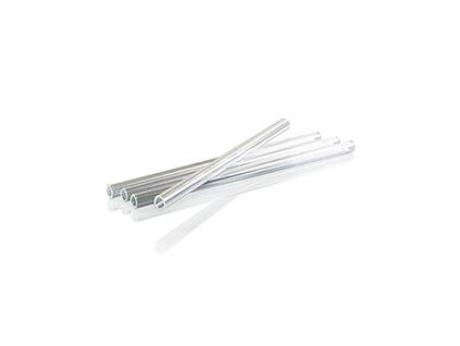Skleněné brčka, (Borosilicat), ø8mm (1,1mm hroubka), 15cm, 10 ks