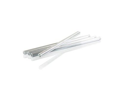 Skleněné brčka, (Borosilicat), ø8mm (1,1mm hroubka), 21cm, 50 ks