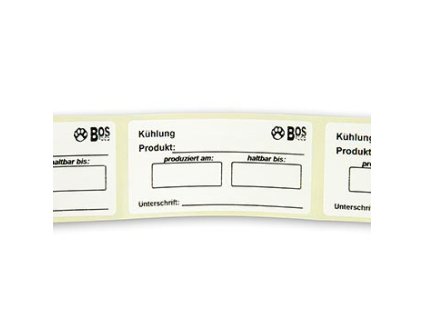 Beschriftungslabels "Kühlung" Aqua-Label Qualität, 2 x 250 Stück