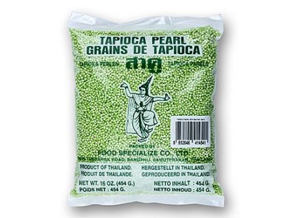 Tapiokaperlen, grün, mit Pandanusaroma, 454g