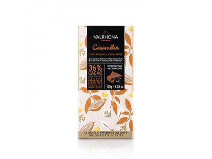 Valrhona Caramelia - mléčná čokoláda, s pšeničnými burizony, 36% kakaa, 120 g