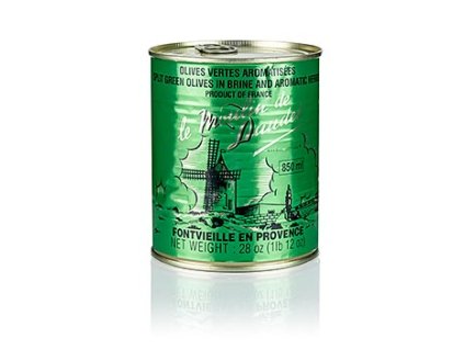 Grüne Oliven, mit Kern, mit Kräutern der Provence, 800 g