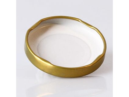 Golddeckel für Sechseckglas, 48mm, 110 ml, St
