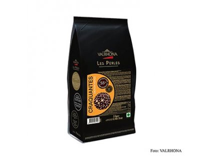 Knusprige Perlen, Getreidefüllung mit Schokoüberzug, 55% Kakao, Valrhona, 3 kg