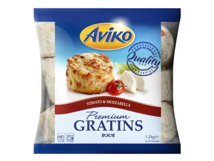 6268 aviko premium gratins tomato mozzarella gratin brambory