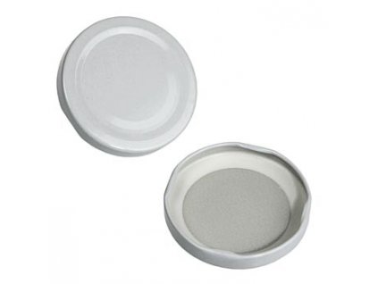Weißer Deckel für Rund- und Sechseckglas, 43mm, 47 ml, St