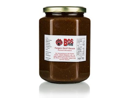 BOS FOOD Feigen-Senf-Sauce, eigene Kreation mit roten Feigen, 740 ml