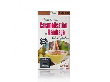 Crčme Brűlée Set Karamel, karamelisieren mit Flambieressenz, 50 Portionen, ca. 700 g
