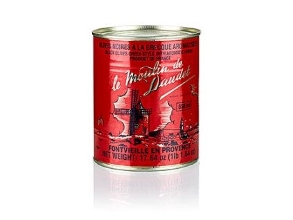 Schwarze Oliven, mit Kern, mit Kräutern der Provence, 500 g