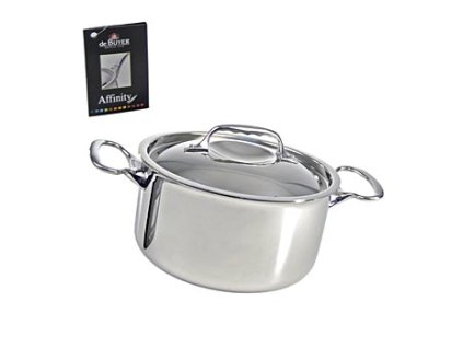 deBUYER "Affinity" Induktions Bratentopf/Deckel, Edelstahl, ř 24cm, 13cm hoch, Set