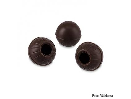 Trüffel-Hohlkugeln, Bitterschokolade, ř 25mm, Valrhona, 504 St