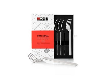 Dick Steak & sada stolních vidliček, Pure Metal, 4 ks