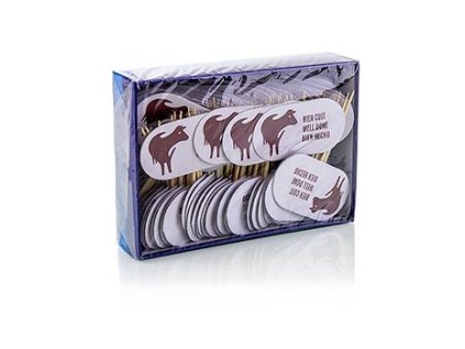 Dřevěné špejle s nápisem, "Well Done", 8cm, 100 ks