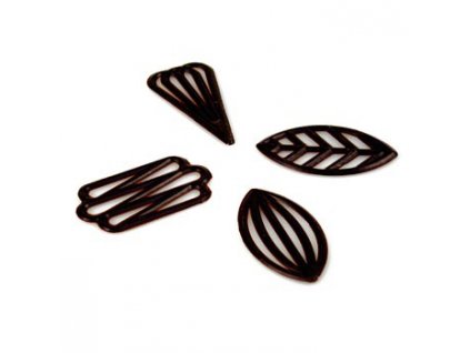 Filigrane - Spezial - Grand Dekor, Zartbitterschokolade 4 Sorten gemischt, 60mm, 265 St