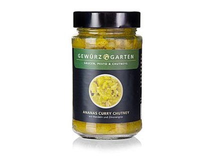 Gewürzgarten Ananas Curry Chutney, mit Mandeln, Holunderblüte und Zitronengras, 225 ml