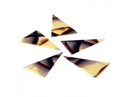 Jura Dekoplättchen, Dreieck/Diabolo, weiße/dunkle Schokolade, 35x55mm, 280 St