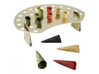 Mini-Hörnchen, neutral, naturell,rot,grün,schwarz, m.Waffelhalter,ř 3cm,7cm lang, 260 St
