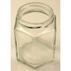 Glas, sechseckig, 191 ml, 58mm Mündung, für Schraubdeckel, St