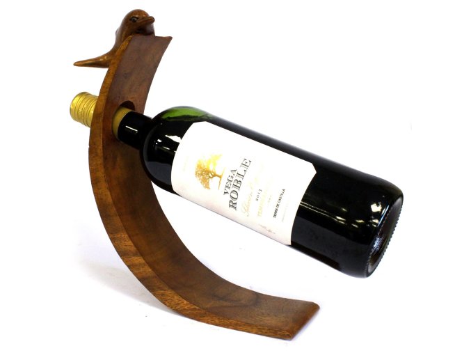 Dřevěný Stojan na Víno Delfín