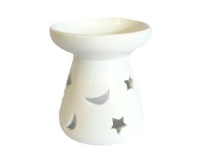 VELKÁ Klasická Bílá Aroma Lampa Měsíc a Hvězdy