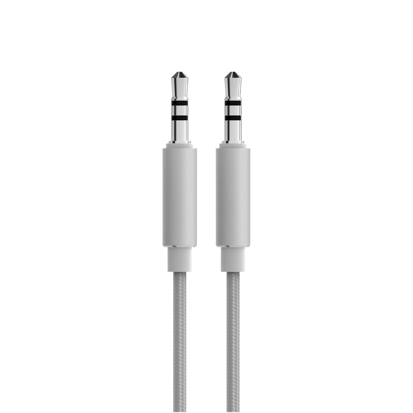 Detail tkaného opletu audio kabelu pro Beoplay H95 v provedení Grey Mist