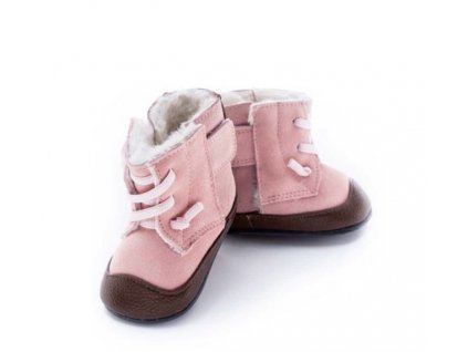 BOTY JACK AND LILY - JO PINK SUEDE BROWN BOOT - RŮŽOVÁ