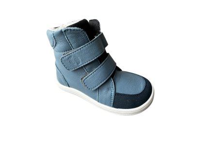 BOTY BABY BARE SHOES FEBO WINTER DENIM ASFALTICO (S MEMBRÁNOU A OKOPEM)
