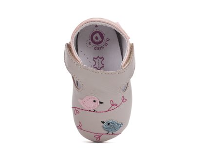 KOŽENÉ CAPÁČKY D.D.STEP - K1596 - 52414 - GREY - PTÁČCI