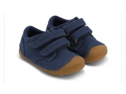 BOTY/TENISKY BUNDGAARD PETIT STRAP CANVAS - NAVY - MODRÁ