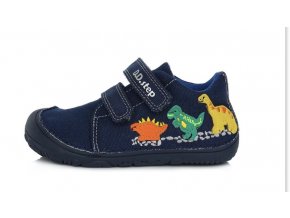 BOTY/TENISKY D.D.STEP - 376 - ROYAL BLUE - TMAVÁ DŽÍNOVÁ S DINOSAURY (C073)